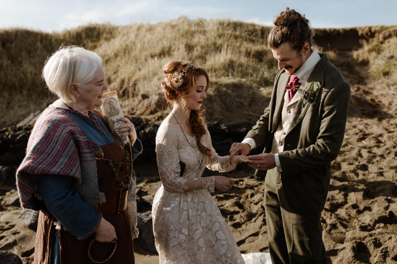 A pagan wedding ceremony in Iceland.