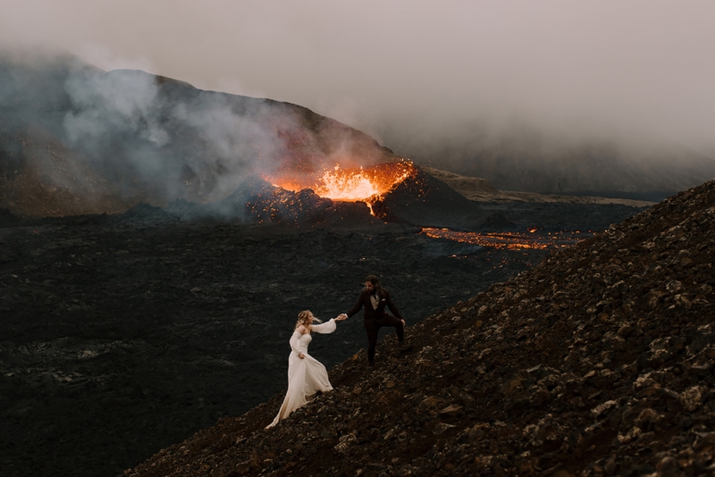 alissa & steve volcano elopement