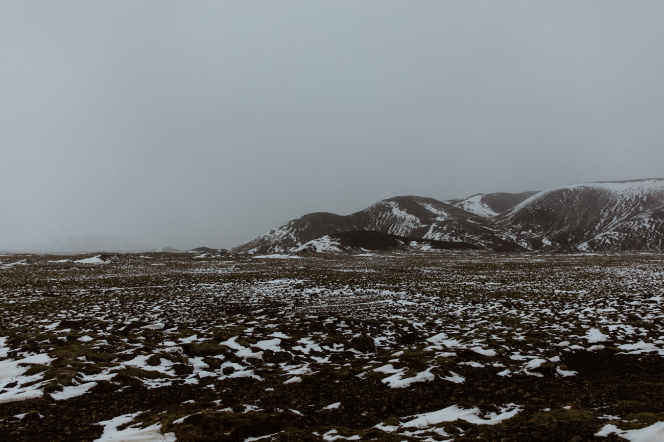 Snowy landscapes in Iceland