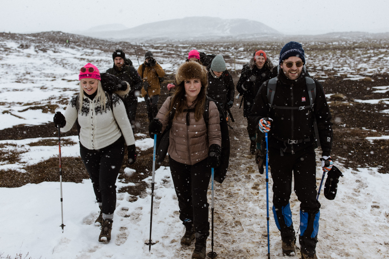 A hike in a blizzard.