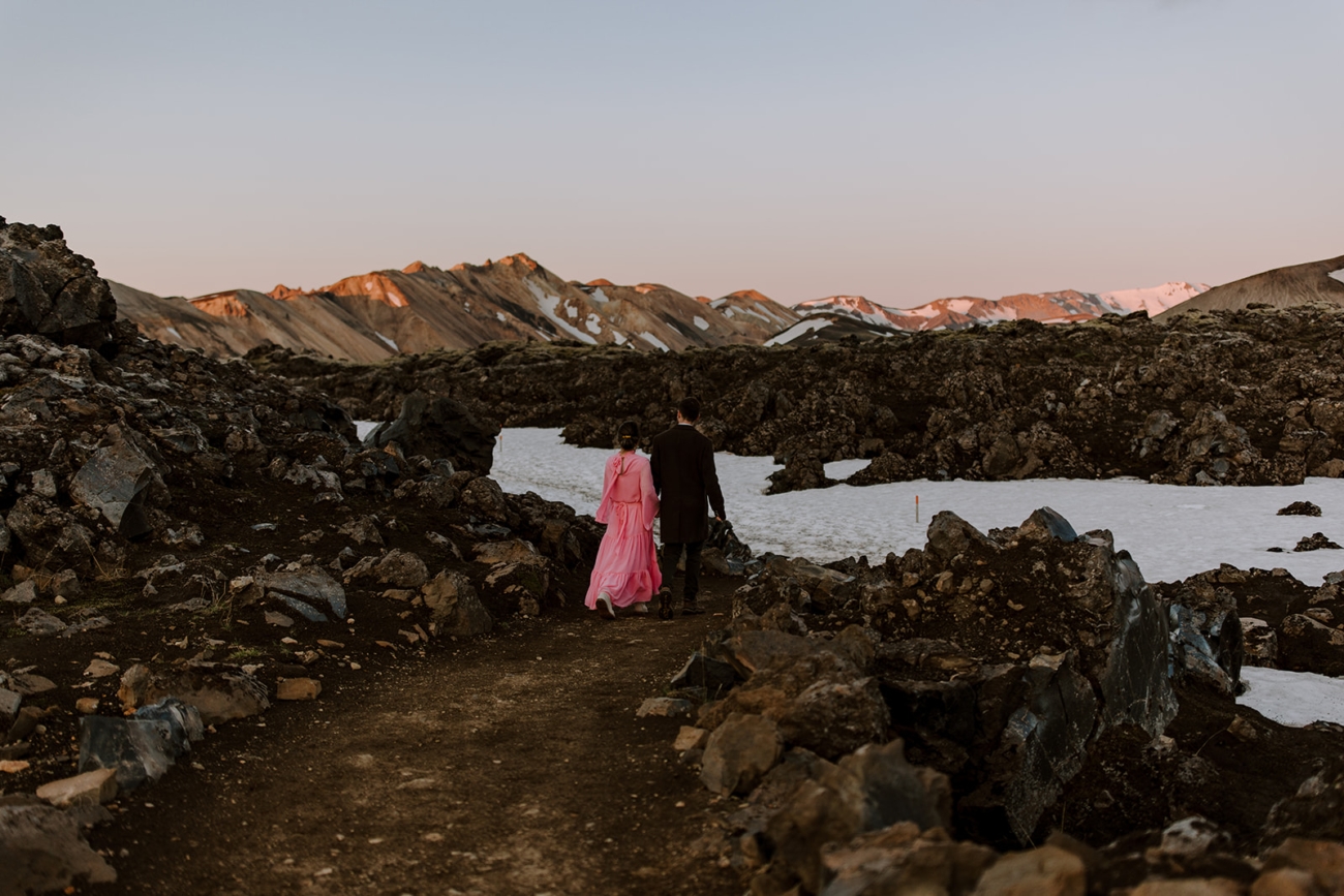 The long hike back from your midnight sun elopement. 